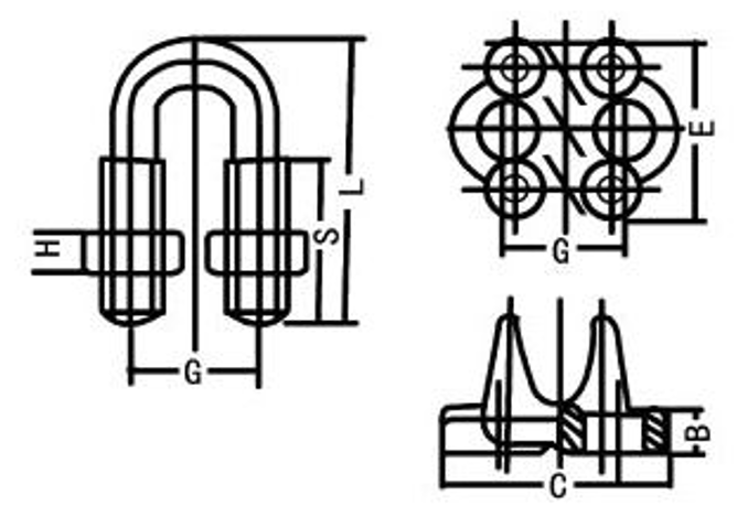 JIS TYPE WIRE ROPE CLIPS คลิปเชือกลวดประเภท JIS