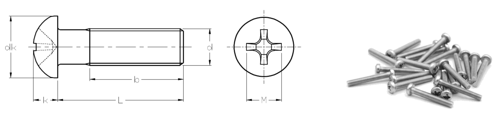 Titanium cross recessed pan head screws สกรูหัวกระทะแบบปิดภาคเรียนไททาเนียม