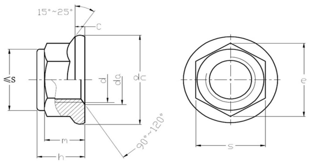 DIN6927 Prevailing Torque Type Hexagon Flange Nuts-All-Metal DIN6927 น็อตหน้าแปลนหกเหลี่ยมที่มีแรงบิดเหนือกว่า-All-Metal