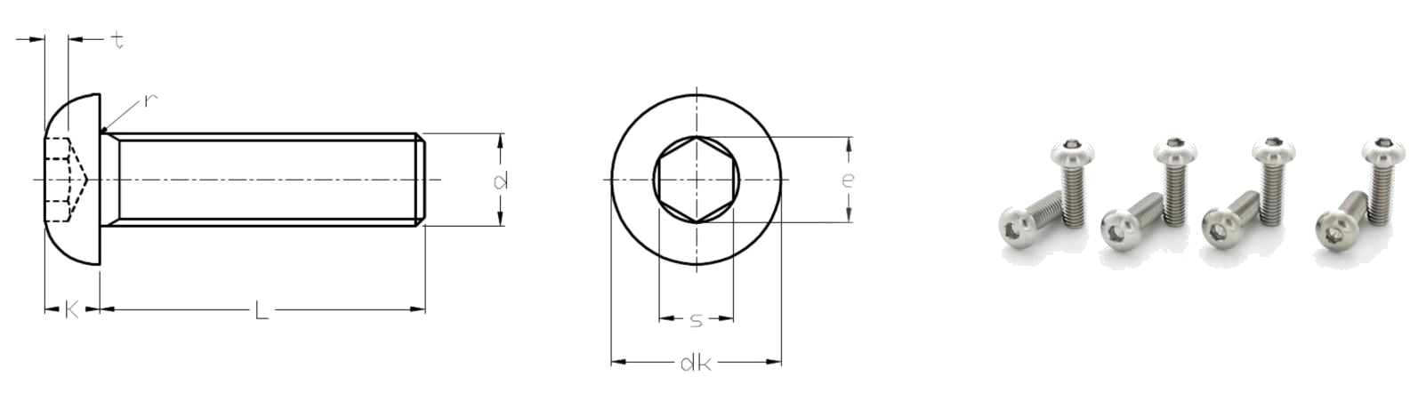 GB/T70.2 Titanium Hexagon Socket Head Cap Screws สกรูหัวจมหกเหลี่ยมไทเทเนียม GB/T70.2