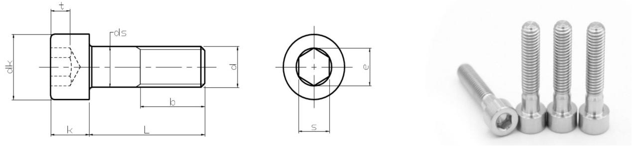 Hexagon socket head cap screws สกรูหัวจมหกเหลี่ยม