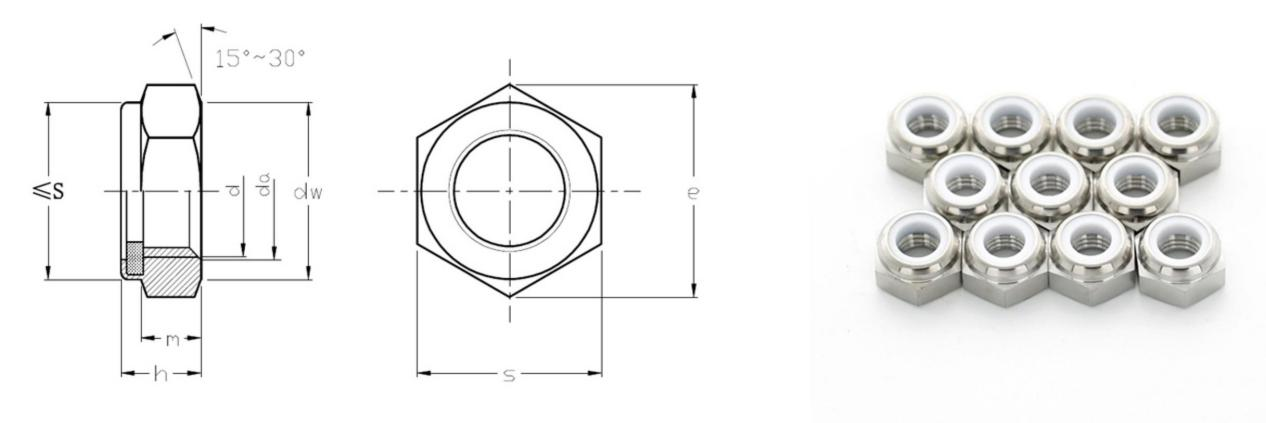 Prevailing Torque Type Hexagon Thin Nuts-non-metalic Insert เม็ดมีดชนิดบางแบบหกเหลี่ยมแบบมีแรงบิดเหนือกว่า