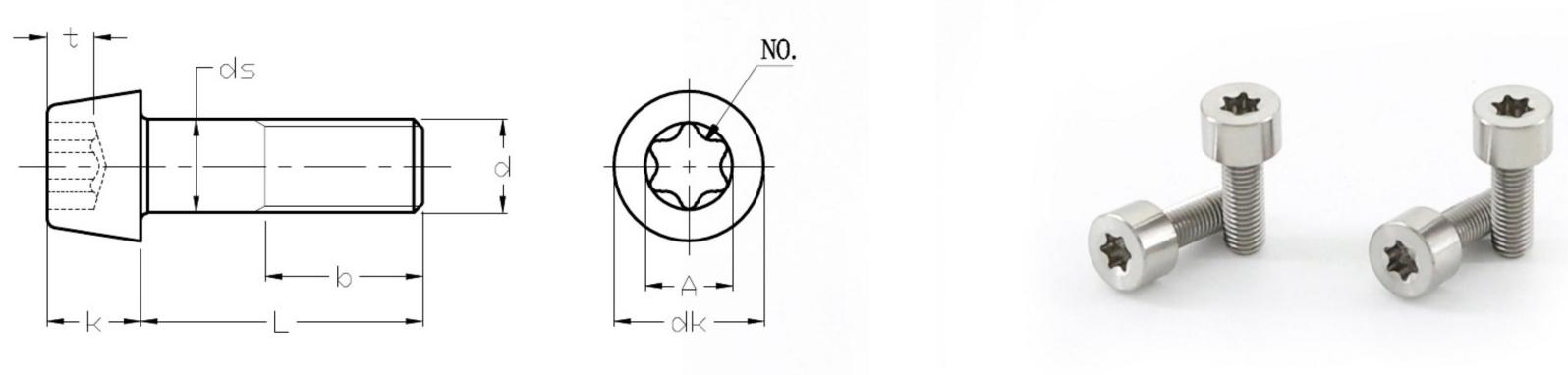 Hexalobular Socket Head Cap Screws สกรูหัวจมหกเหลี่ยม