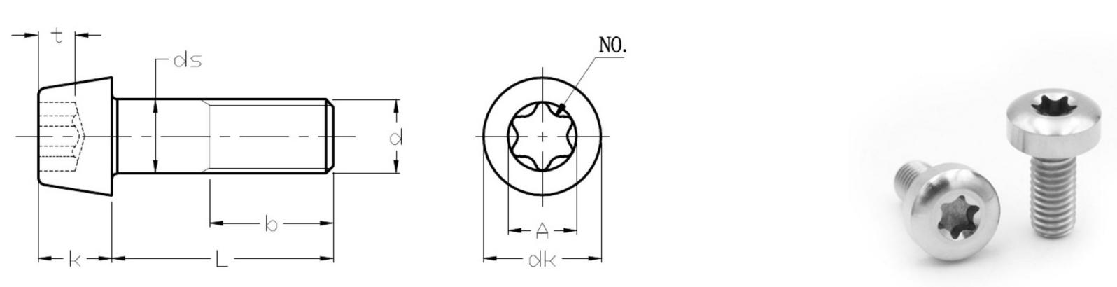 สกรูหัวจมแบบบางหัวหกเหลี่ยม