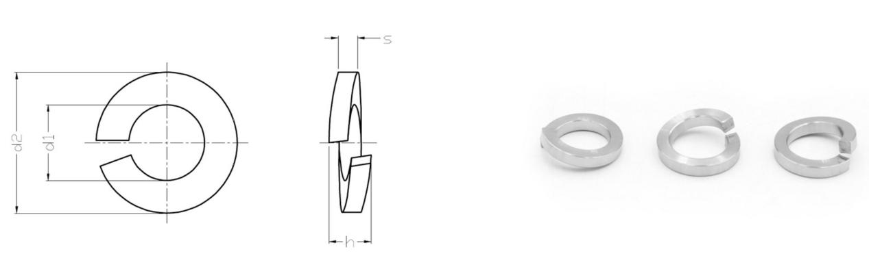 แหวนล็อคสปริงไทเทเนียม DIN127