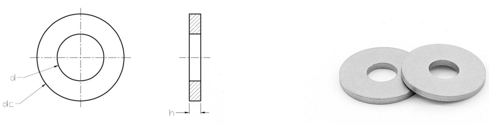 แหวนรองสแตนเลสขนาดใหญ่