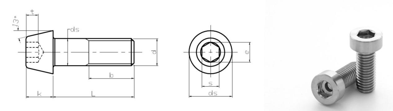 ซ็อกเก็ตหกเหลี่ยมหัวหมวกบางตัวสกรูที่มีการพักผ่อนของนักบิน